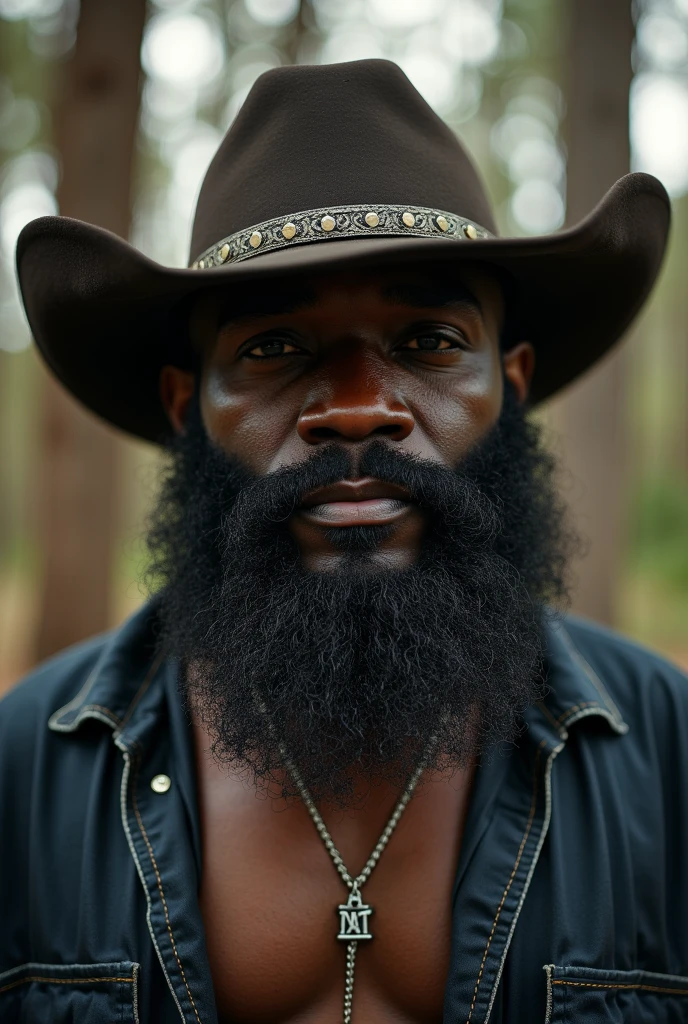 59 year old black African man with evil expression, full black hair, wearing a white long-brimmed Panama hat, NO SHIRT and WEARING white pants, carrying a lot of money in his hand. gangster way