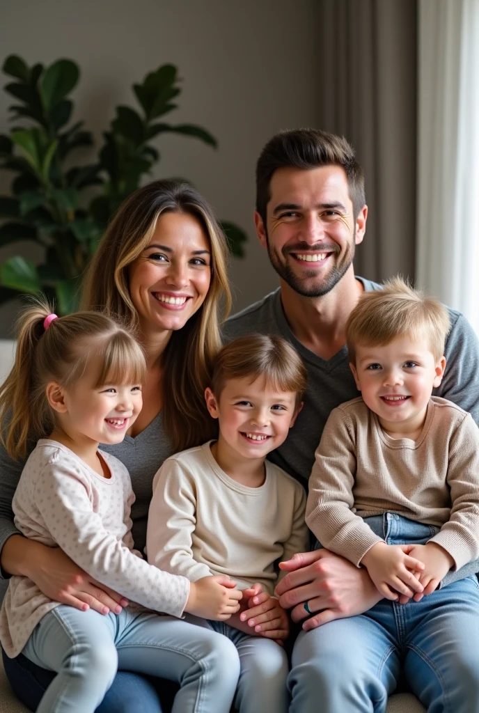 A family mom and dad and one brother age 12 and twins sisters same faces
age 16