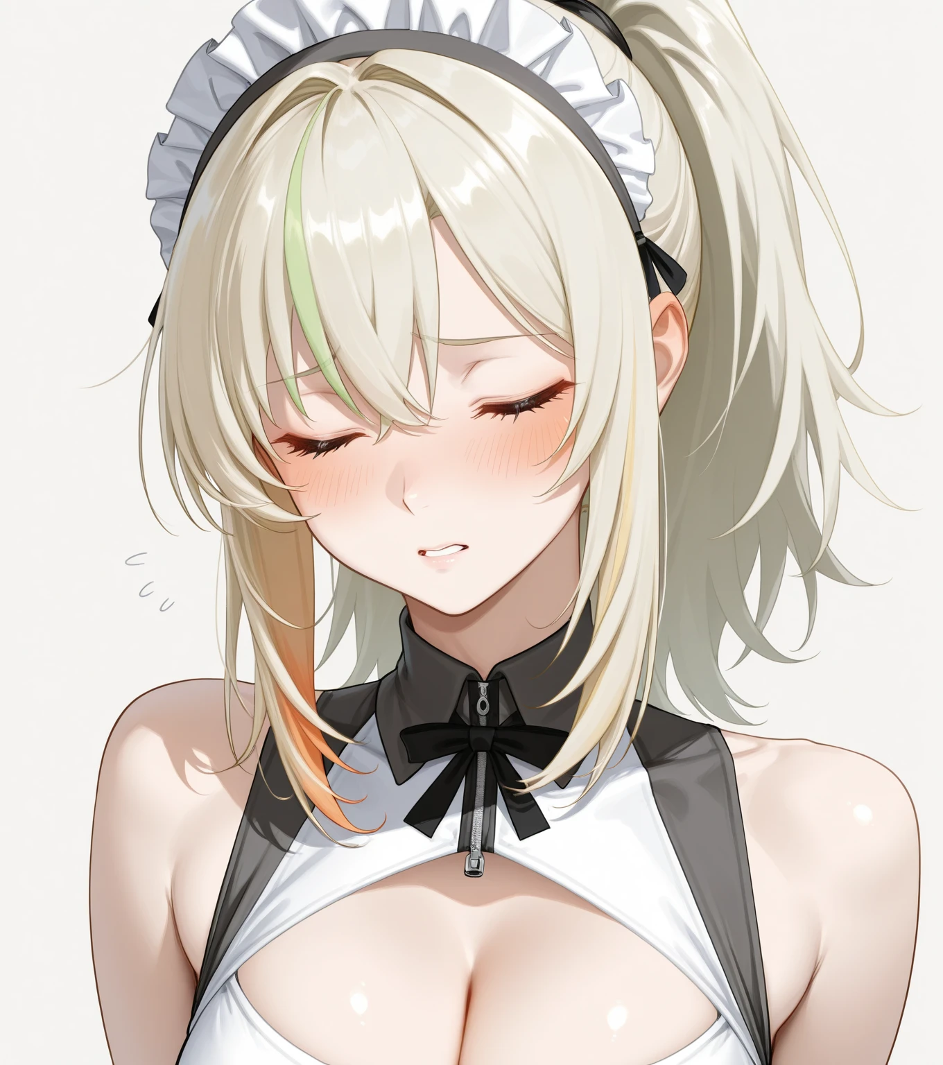 Anime. Azur Lane. Belfast. Housemaid. Slave. Slave collar. Shackles. Maid uniform. Cold. Runny nose. Nasal mucus. Snot. Sneezing. Heat. Heat. Fever. Sneeze. Sneeze standing. Sneeze snot. Snot flows from the nose. Itchy nose. Wants to fix it. I have to sneeze. She sneezed. Snot flew out of her nose. Snot flows from her nose after sneezing. Embarrassment. Blush. Handkerchief. He sneezes, covering his nose with his hand. Blows his nose. Clumsy. Virgin. Period. Standing. Full height. Full body. NSFW. Sneeze fetish. Ultra detail. 8k. Wax permit. Excellent quality.