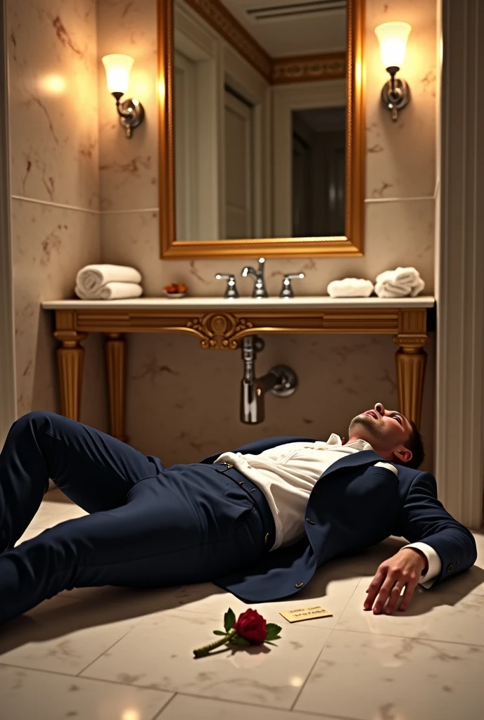 A gay man in suit watching his boyfriend in jealousy standing at the corner while his boyfriend is in jacuzzi 