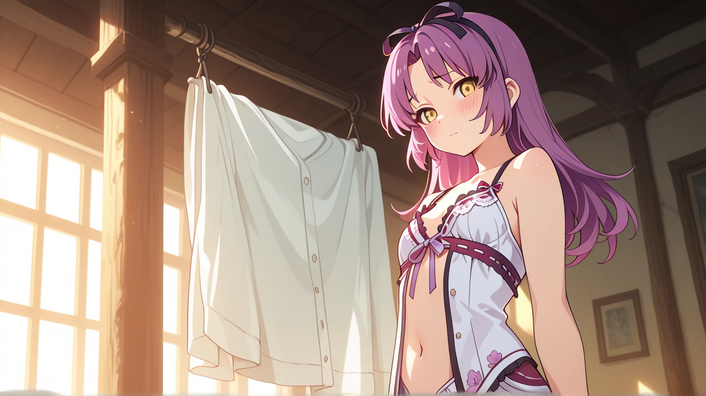 anime illustration of a tiny nude anime girl shrunken out of her clothes, mid transformation <lora:SakuraVRC:0.6>, SakuraVRC, masterpiece, best quality, depth of field, 1girl, red hair, short hair, green eyes, blush, embarrassed, closed mouth, minigirl, tiny, transformation sequence, <lora:species_v03:0.8>