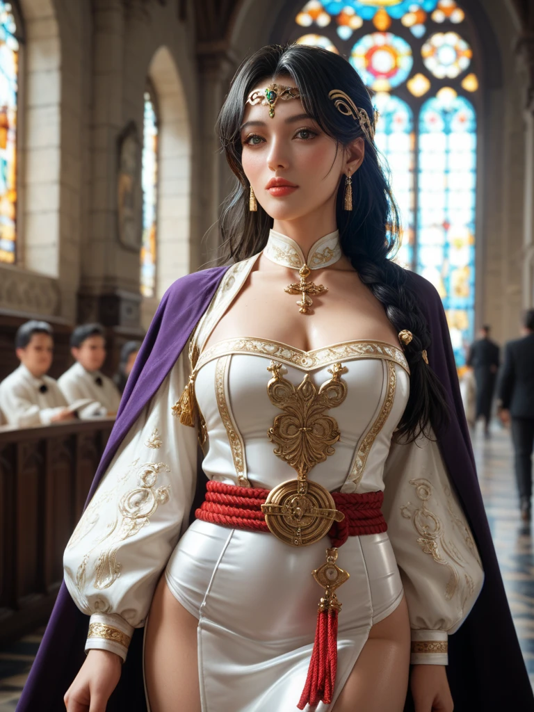 (巨作, Best quality, Realistic),
1girlhugebreasts,(on the St. Peter's Square of Vatican,crowd of), sankta. Peter's Square of Vatican background,gypsy dress,(Princess Eyes,shiny pupils),Dancing,banquet, crowd, picking up skirt,
[Slight smile],