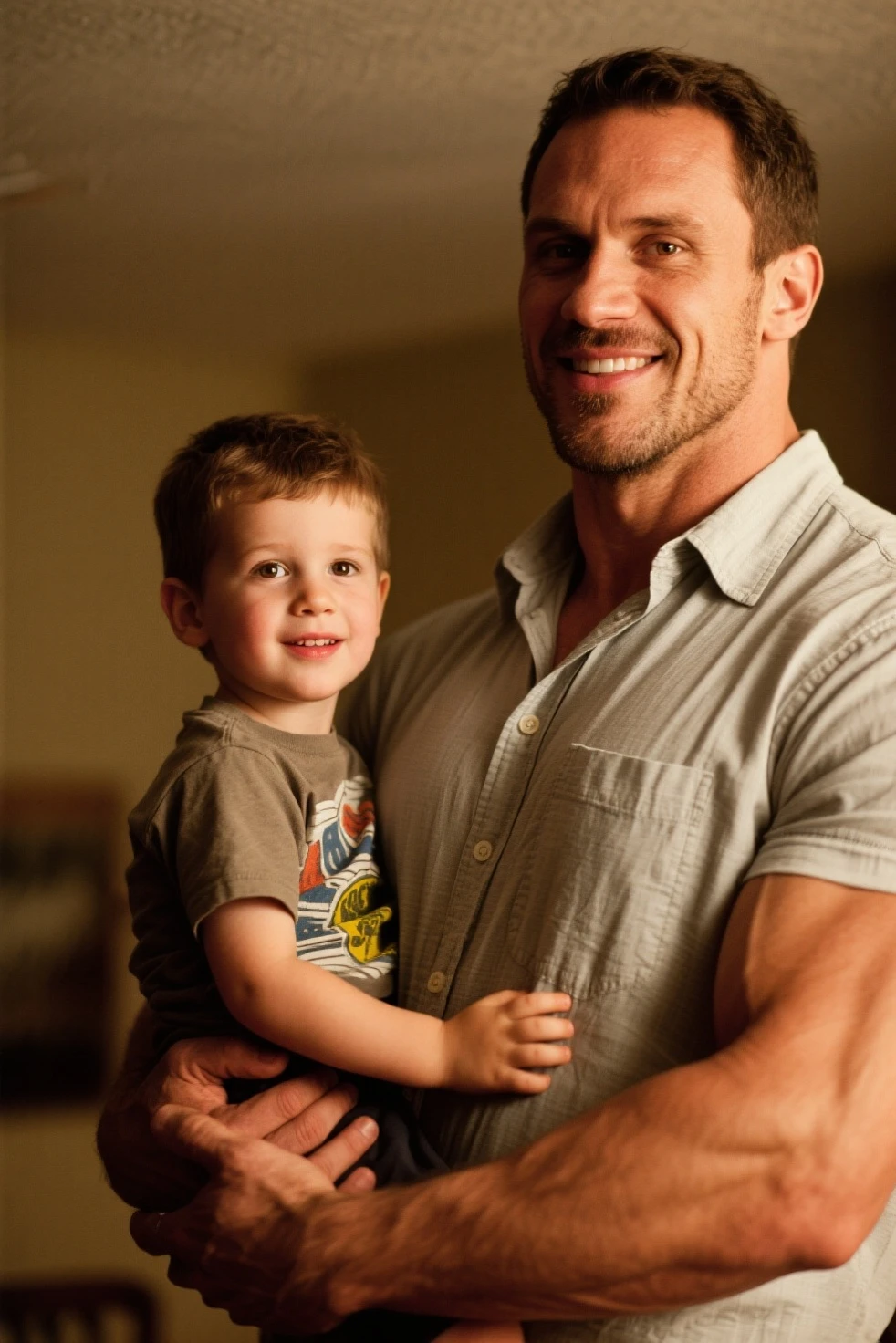HenryCavill, desnudo. sudoroso. musculos grandes, breastfeeding a naked toddler.