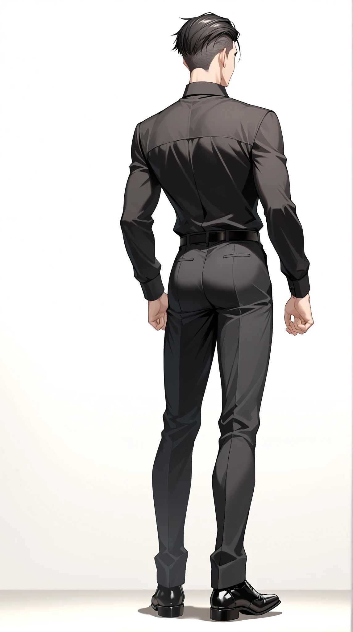 Man sith big bulge in suit