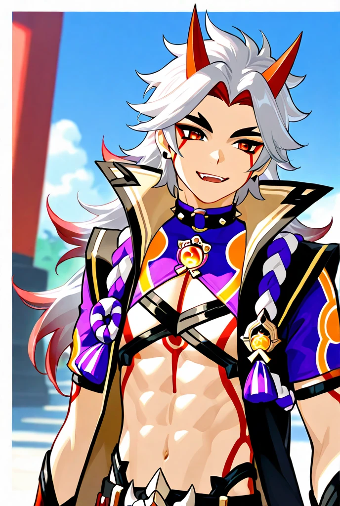 Jing Yuan Corruption , Full body, Male, no breast(1.6), mature man:1.4, Anime:1.4