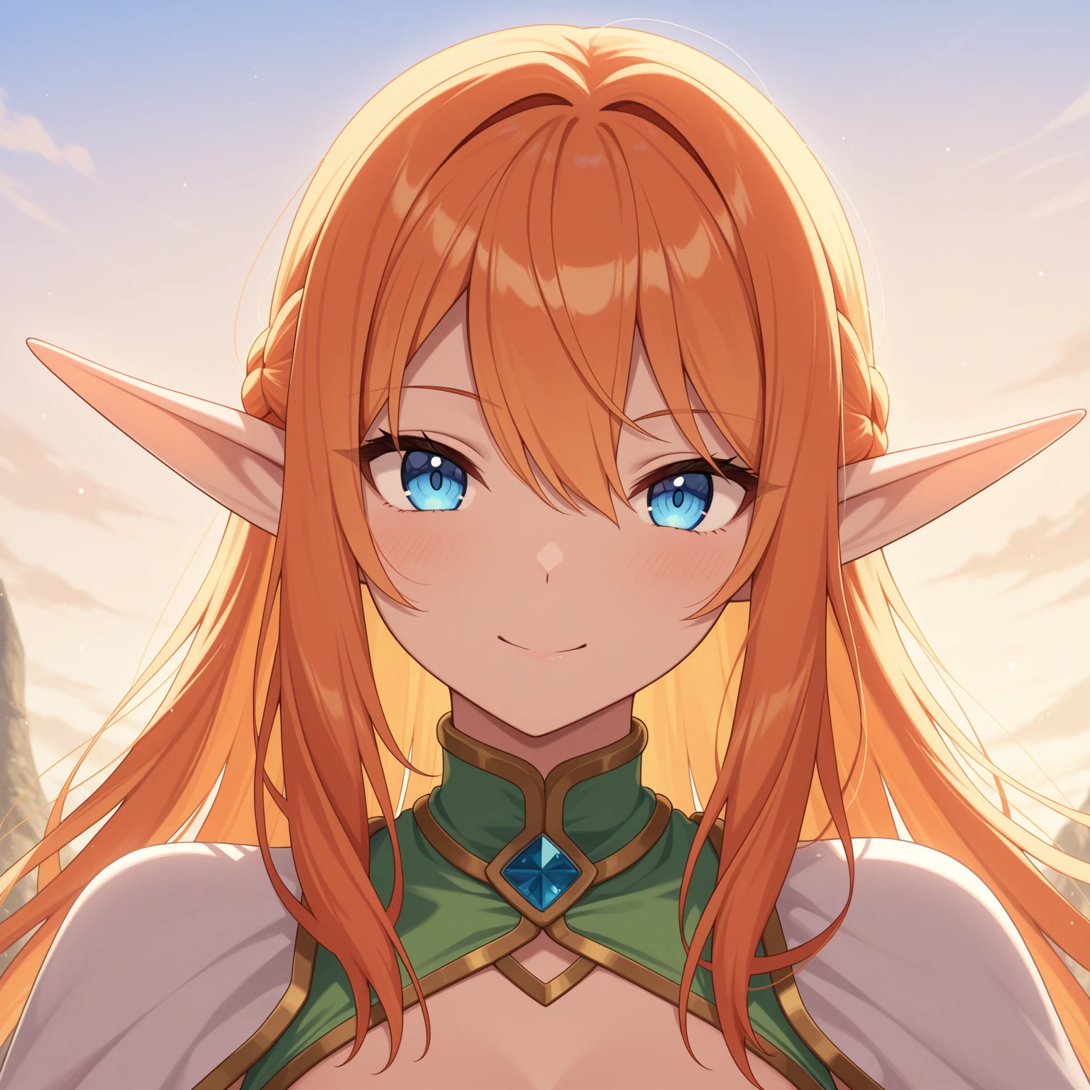 masterpiece, best quality, 1girl, upper body, nature, reeds, bloom, light smile, long hair, pink hair, blue eyes, pov,from front, selfie