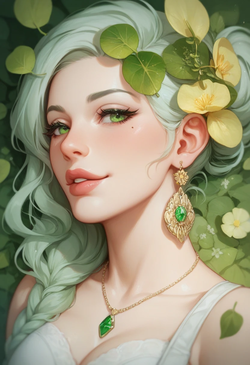 Goddess of Marijuana, Indonesian Goddess, Imdomesiam girl, 1girl, Voluptuous, Curvy, Thick, Busty, Big Breast, Exotics, Sexy, Traditional Indonesian Dress, Indonesian Art Culture, Indonesia Background "Create a photorealistic image of an exquisite masterpiece portrait featuring a stunning ???????? dryad. The dryad should be portrayed as a captivating and ethereal being, blending seamlessly with the beauty of nature. Her features should be delicate and alluring, with eyes that exude a sense of enchantment. The dryad's hair should flow gracefully, adorned with intertwined ???????? leaves and buds. The portrait should capture the intricate details of the dryad's face, emphasizing her unique beauty and the symbiotic relationship between her and the cannabis plant. The background can be minimalistic, with soft shading or negative space, allowing the dryad to take center stage. Render the image as a high-resolution digital illustration, resembling a professional photograph. The lighting should accentuate the subtle nuances of the dryad's features, evoking a sense of realism and depth. Capture the portrait from a close-up perspective, allowing viewers to appreciate the mesmerizing details and the stunning beauty of the cannabis dryad."

Art Styles: Realism, Digital Illustration, Portrait
Art Inspirations: Art Station, Behance Close-up High-resolution digital illustration, realistic lighting, detailed facial features