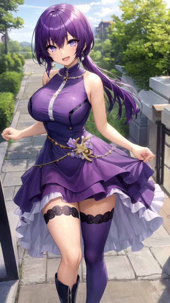 Gorgeous purple hair，teenage wife，Bigchest，Real-time 2D images