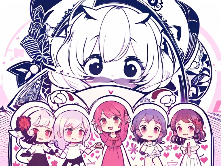 Please extract only the line art faithfully。The background is white、Please do not change the original illustration。