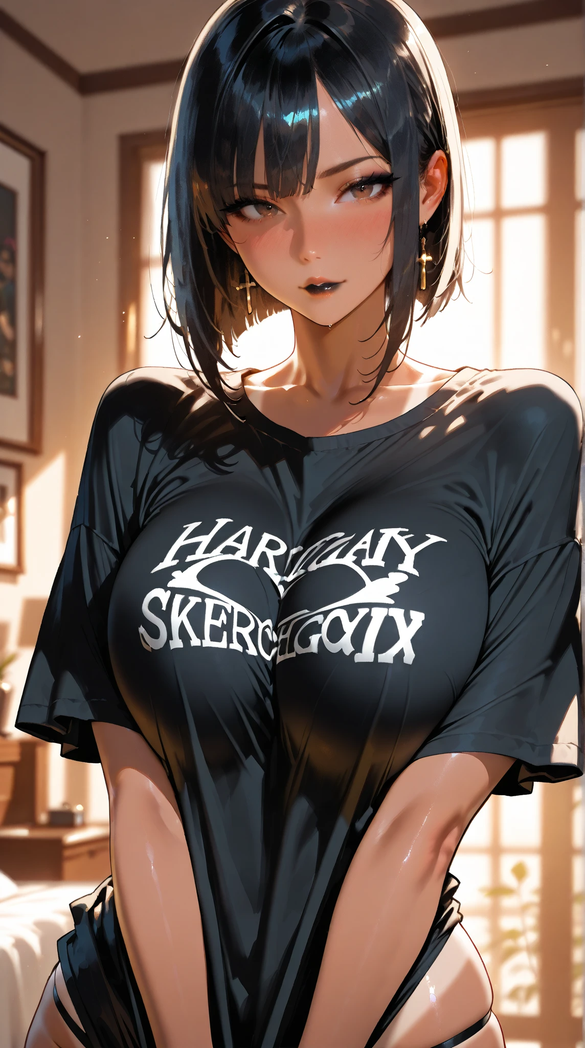 Big Breasts、naked、Nipples、Grin
