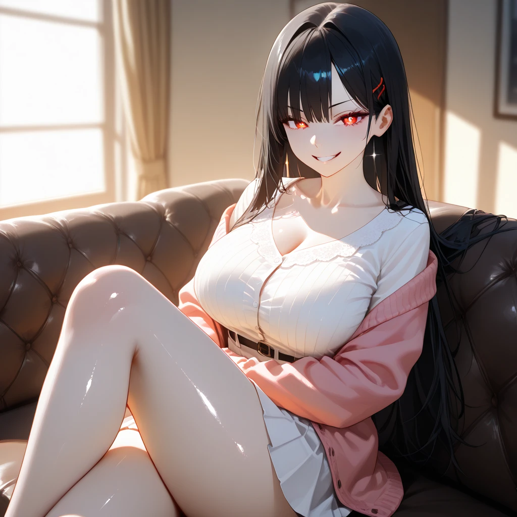 masutepiece、Yol Brier A dark-haired、Longhaire、side locks sharp eye、big eye、Beautiful skin、beautiful countenance、Red Eyes off shoulders、Red knitted dress、Off-shoulder knitwear、White headband、earrings、Gold Earrings Tall lady、独奏、clong legs Hand masturbation、Boldly open legs、Mansuji、cunt、femaleejaculation、female ejaculation Background with、Bedrooms