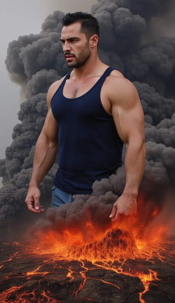 Qualidade de imagem ultra-alta, realistic and strong male characteristics, um homem inspirado em Henry Cavill como Wolverine, Homem musculoso, detailed vein muscles,
torn man in front of a fire truck with a fire in the background, bombeiro, masculino e forte, strong masculine traits, masculino sexy, bombeiro, muscular male hero, fire behind him, masculino e robusto, middle photo of a handsome guy, peito peludo and hairy body, o super gostoso e sexy, peito peludo, o local extremamente quente e sexy: Standing in front of a fire truck with a fire in the background,
foto colorida, (frank human pele), pele