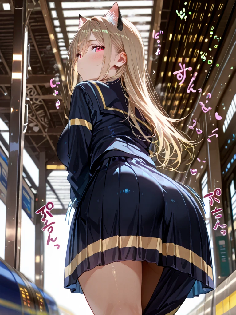 Absurd resolution, high resolution, (masterpiece:1.4), ultra-detailed, 1girl, wide-angle lens distortion, shy, sexy pose, sexual invite expression, in the transparent roof above people, thighs, hand between legs, have to pee, leg together, cute, one eye closed, heavy breathing, white queen emma frost, twintail, squishy thighs, from side, masturbating, no pant, no skirt, no panties, leaning forward