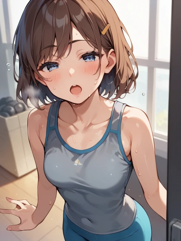 (((Browsing Caution, Close Up Facial , Front view , From below , Movie angle))) ,(On all fours), break 1girl, 20-year-old, (close your eyes),(((Embarrassing, Excited, Fascinating, In the heat, orgasm,Blushing,shortness of breath, Very humid,vapor、Man grabbing woman's breasts))) , break (((Bright pink and green hair))),(Semi-long hair tied in one piece、Add a light pink ribbon to the end.:1.3),(((Two-part bangs , middle part, Bangs parted in the middle, Side-swept bangs))), (amount:1.3), (Small breasts:1.0) ,((Sweaty skin, Dripping , girl trembling with Sexual climax, Cum in pussy, pubic hair)) ,Thin dots, feminine, Slightly muscular, Dynamic pose,((((vagina,Sex, A boy and his penis,Heterolo, Women in front and men in back , dorsal position, Cum in pussy, pubic hair)))), break, (((White - Solid - Short Sleeve - Safari Shirt ,Bottomless))), break, (((Midnight,On the bed))),(masterpiece), (Realistic), (Highest quality), (Super detailed), wonderful, ((A face with attention to detail)) , clavicle, High resolution , (Super detailed), Smooth, 16K, Vibrant colors,vagina,Sex,
