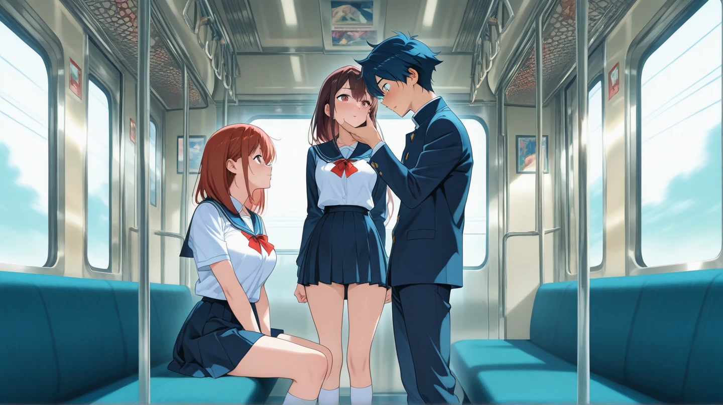 (Affirmative prompts)
(1 girl)++, (masterpiece)+++, (highest quality)+++, (Super cute)+++, lovelive!, Anime Color, , tears, (vapor)+++ , Being abused ,feigned ignorance, wearing blazer whiteshirt ,Check skirt , (Roll up your shirt), Bra is out of place ,arched back, Crowded train, (Many men standing behind a girl )++, Dynamic pose, Dynamic hand movements, (Grab your chest)+++, A man grabs a woman's arm , (Hands frying), (Floating Hand), (Grab from behind), The image shown is、Generated in stable diffusion。 ✧ (*´ `*) ✧ ° The prompt is:. To get your favorite images、You may need to generate multiple images at once。.Panty shot、Brasilia、erotic、Molester、Maki Nishikino、Black panties