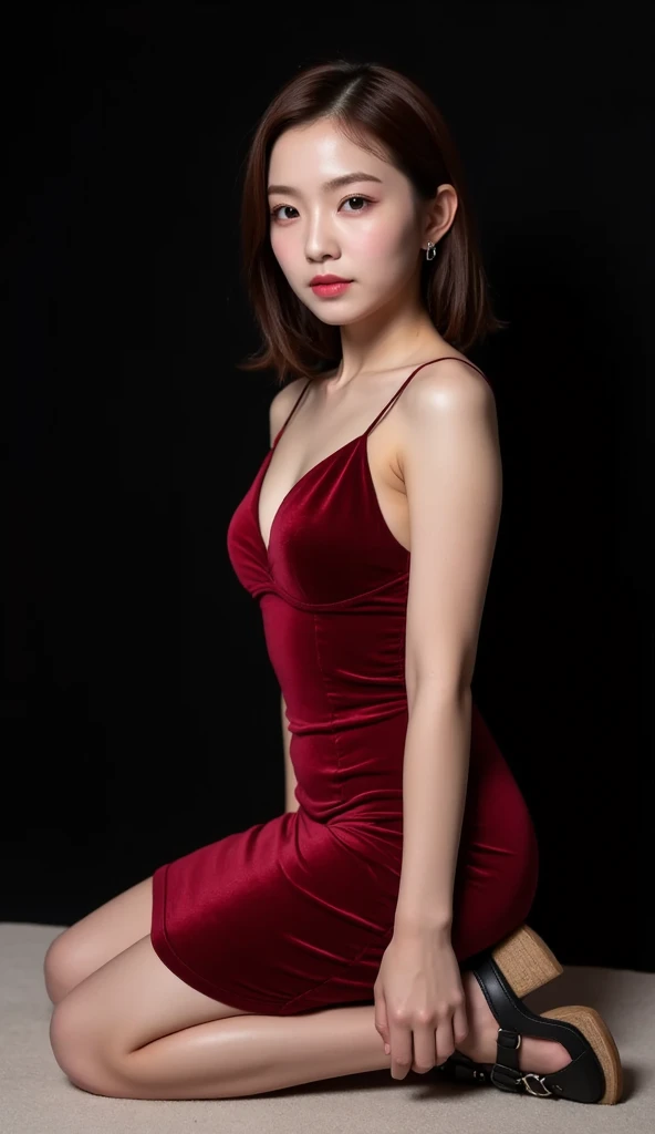 ((An ultra-high picture quality、top-quality、8k picture、masterpiece:1.3))、Crisp focus:1.2、Beautiful woman with perfect body shape:1.4、The most beautiful face、Super Slender、abdominals:1.2、((blonde hair、a blond、medium cut、Beautiful breasts:1.2、tchibi、))、Perfect blonde、a wet body:1.5、Very delicate skin texture、A detailed eye、二重まぶた、Russian、15yo student、Russian 15 years old、Perfect five-finger、Delicate and perfect hands、perfect arms、perfect leg、perfect foot、night city background、Inside a luxury cabaret、perfect eyes、Perfect makeup、red-lips、A slight smil、open the legs widely、Delicate hair、skinny body、Ganimata leg opening、Hands behind the body、bich、high quality make up、Gorgeous and elegant hair、Bewitching face、Best Makeup、The cutest beauty in the world、Best Hair Styling、Stylish hair and makeup、The sexiest in the world、Sleepy face、(Gorgeous and elegant finest red dress、)The finest red dresses、Wear hair ornaments、Simple piercing、Glamorous atmosphere、Wear high-end high heels、Wear a luxurious necklace、Short stature、tchibi、Infant face、Wearing the most glittering luxury bracelet、Wearing a diamond anklet、Gentle face、Bun Hairstyles、Young Face、Innocence、Overall dark、Lori face、a baby face、Sexy Cabaret Cast、Sexy face、Sexy little girl、Chic and classy dresses、Everything is very beautiful、Lace panties、Corset Dresses、