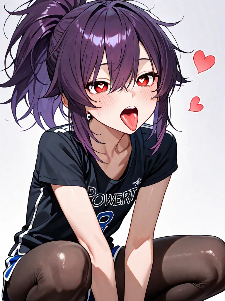 Spread your mouth with your fingers、Ultra-detailed illustrations、Ultra-precise expression、masterpiece、Highest quality、ultra High resolution、High resolution、Hiromitsu Takeda Style、White background、Simple Background、Mash Kyrielight、light purple hair,short hair,hair over one eyes、Black sleeveless dress, White collar、Red tie、Black Pantyhose、Purple eyes、smile、Open your mouth、Choker of Hearts、White Breath、Sweat、Glowing Skin、shiny skin、Side angle、Put the plate、、semen、Semen、eat、Put a spoon in your mouth、