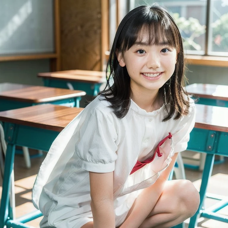 hight resolution、high-level image quality、in 8K、Real live-action、生a picturegraphy、top-quality、masterpiece、超hight resolution、生a picture、ren、Beautiful fece、masutepiece、((Obscene content))、For adults、charm of 、absurderes、((((Japan elementary school students))))、Japan Girl、((8years old))、((with round face))、((Tanuki face))、((Cute little face))、(((((Shy laughter)))))、de pele branca、((chubby figure))、Juvenile physique、Smaller chest、kne、 thighs thighs thighs thighs、Anatomically correct、独奏、fullllbody、Very nice、(((Children's Clothing)))、 ((Pubic area))、(Mansujuspenders))、(Photorealsitic:1.37)、Photon mapping、Realistic、Radio City、Physically Based Rendering、a picture、(((a junior idol in Japan)))、Sparkling eyes、shiny lip、too bright natural light、The Bright Sun、Too bright sunlight、(((((8years old)))))、(((Pubic area)))、((Phetcha Pai))、((A room in a western-style hotel)、Show off、Open your legs、Open your crotch、Show off、Show off、Blur the background, ショートヘア、ショートカットの髪型、short hair