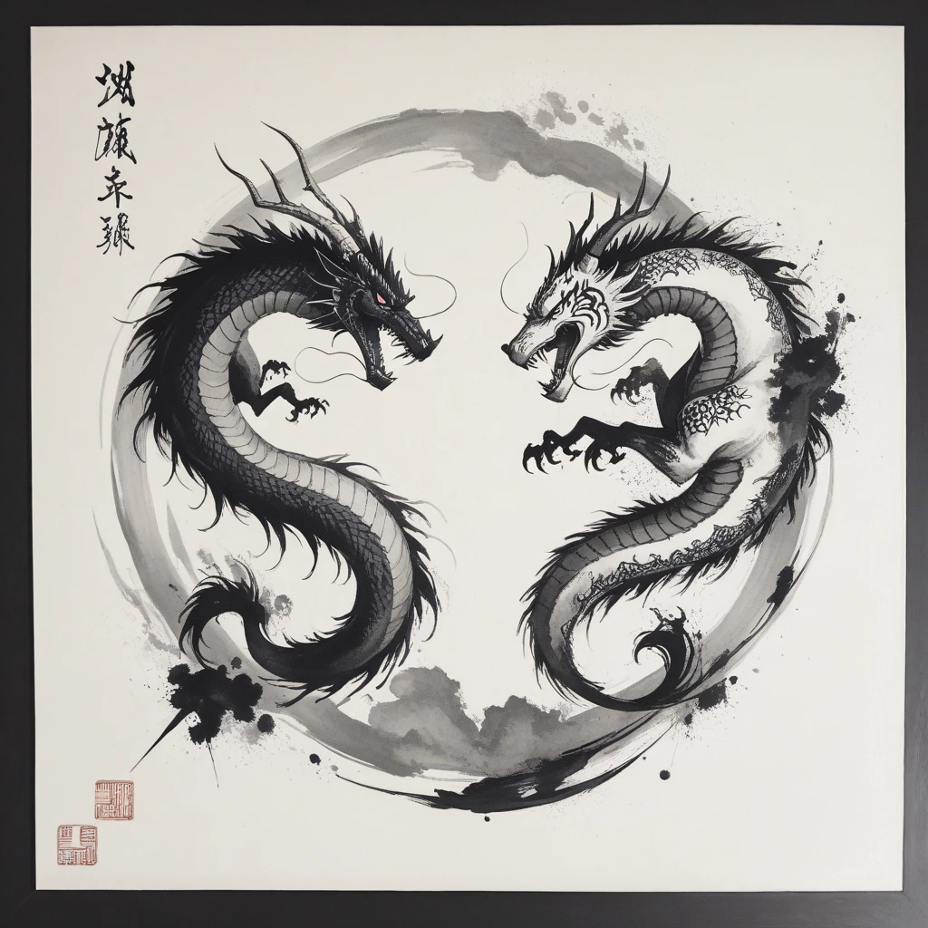 Make a Japanese dragon for tattoo