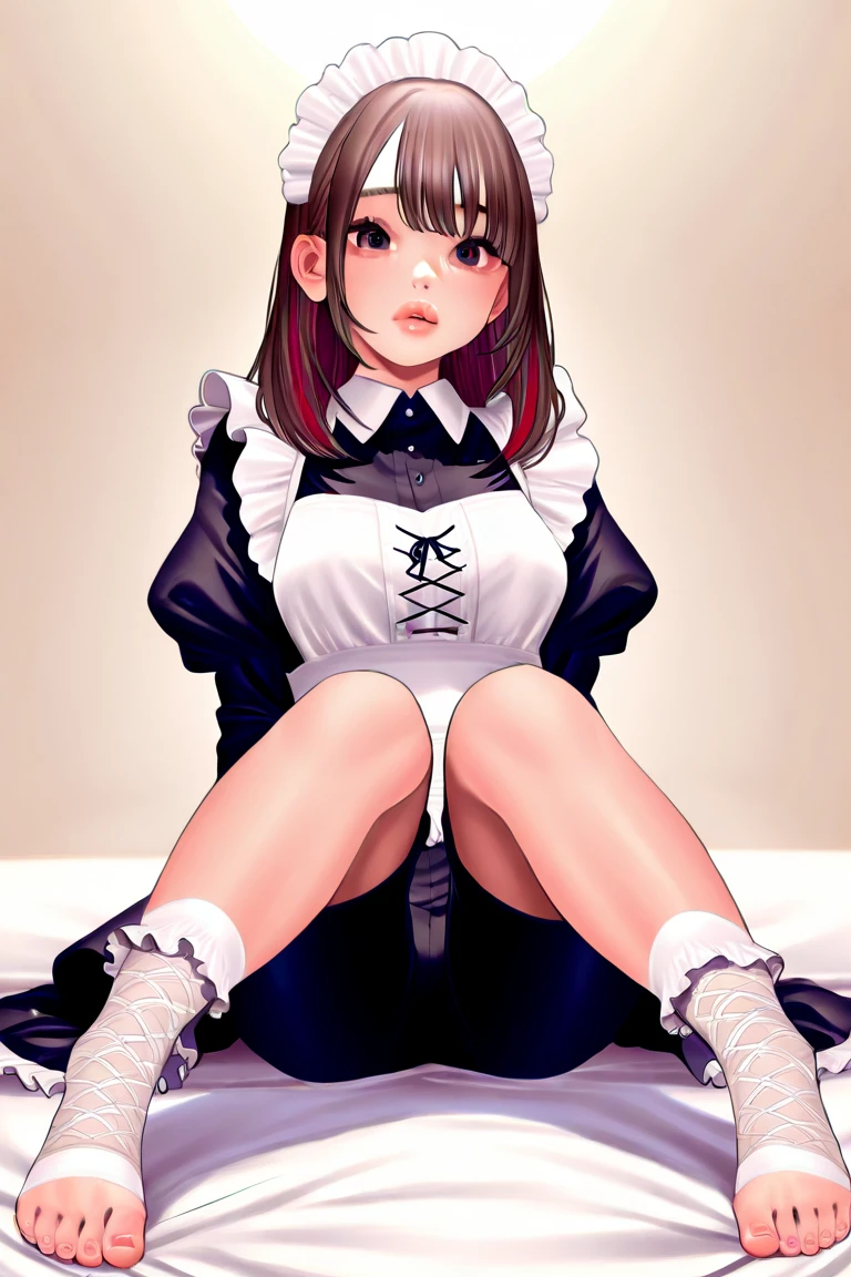 Twin tails、Big Breasts、One non-futanari girl、Happy face、smile、High 、(panties under pantyhose:1.4)、Red long skirt、nsfw、(woman on top:1.3)、(hand job:1.8)、(Touching his small penis without inserting it:1.3)、One Man、A small penis that is not inserted between the thighs,View from the man straddling