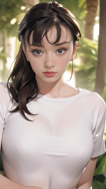 8K quality、High resolution、Realistic skin texture、High resolutionの瞳、woman、Sleeveless cycling wear、Princess Hair、thin、リアルなwoman性器、Small and young breasts、Realistic tongue、Beautiful cleavage、Gray Hair、thin脚、Sweating profusely、Sweat accumulates in the chest