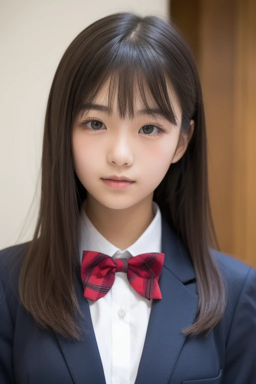 Close-up of a man wearing a bow tie and suspenders, japanese girl school uniform, japanese school uniform, JK Uniform, seifuku, magical school student uniform, かわいいhigh school girl, wearing japanese school uniform, wearing school uniform, Girl in uniform, school uniform, high school girl, wearing a , Realistic , magic