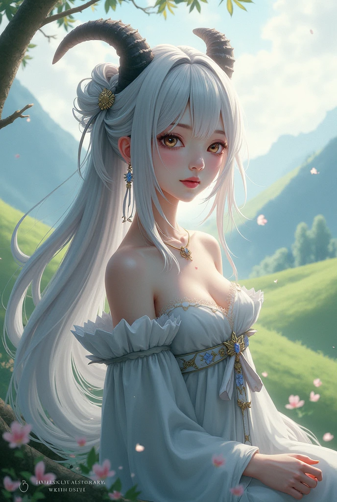 natta，(Overlooking the perspective),dynamic angle,magicle world，Super meticulous,illustratio,closeup cleavage,Looking directly at,Kizi,(fanciful:1.4),(Blue eyes:1.233),Her eyes shone like dreamy stars,(glowing light eyes:1.233) ,(美丽细致的眼睛:1.1),(silber hair:1.14),(messy  hair,Very long hair,french braid,Hair between both eyes,Lateral hair),(+(Gray hair flower:1.14)),(Chiffon dress，Hanfu，Off-the-shoulder attire，One shoulder，Expose the collarbone，Chestless clothing，Uniform white flower pattern)/=(army suit:1.24),(Wide sleeves),(Fingerless gloves),choker necklace,(miko thighhighs),high heels boots, (big trees，In the forest，Shadows interlace, All kinds of beasts, ),(flor branca,full bloom),(flowingwater),(Dark Blue World Tree:1.14),(废墟),(natta ),Dreamy,soul,(Fluorescence),(Flying translucent blue butterfly:1.15),[[Delicate fingers and hands:0.55]::0.85],(Finger details),(yubao:0.5),3D，full bodyesbian，the detail，Background bokeh，high qulity，high detal，deep v big breasts，huge tit，Expose cleavage，Large trees interlace，full bodyesbian，Hanfu，solo person，faeries，haughty，high and cold，Under the moonlight，Moonlight shines on the side of the face