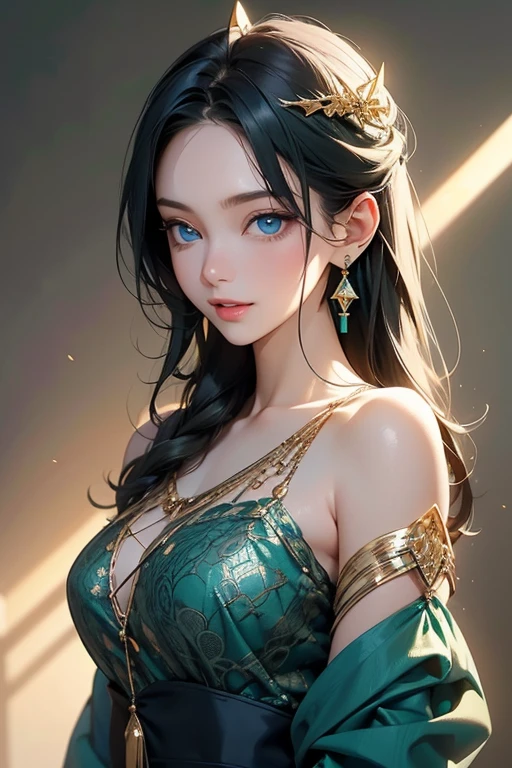 best quality, masterpiece,Black hair, blue eyes, looking up, sexy Indian dress, in the river, wet dress, unconcerned, upper body