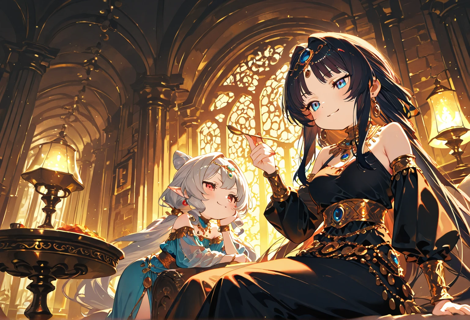 masterpiece, best quality, high quality, oil paint, Exquisite Embroidery, Cult of Dragon, Masterful Artistry, Intricate Brushwork, Rich Palette, Mystical Aura, Enchanting Glow, Evocative, Captivating, ((by sergey kolesov, by Remedios Varo, by J.W. Waterhouse)), Fine Art, Painterly Style, Luminous Highlights, Textured Shadows, fantasy, dragon, mythical creature, naughty face, seductive smile, in heat, green eyes