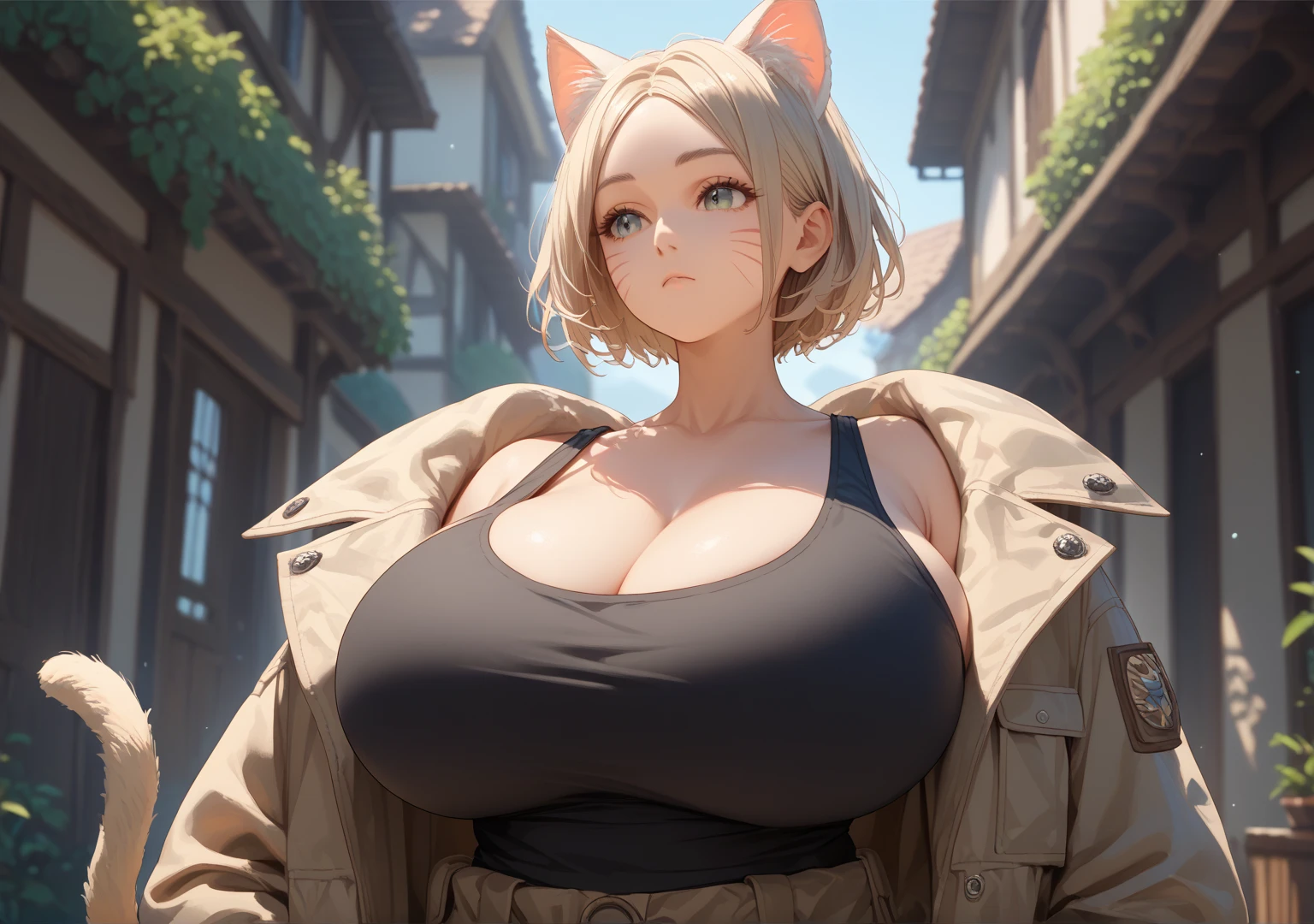 (tmasterpiece, Best quality at best:1.4), (The beautiful, Aesthetic, perfect pubic, finely, Exquisite, iintricate:1.2), (cute big breasts, cute big breasts), 4K, 8k high dynamic range, octaneratingrendering, unreal-engine, unified, (depth of fields:1.2), (actual:1.3), Cinema lenses, dramatic lights, 电影灯光, (1个Giant Breast Girl, Alone), (s the perfect face, 详细的脸, 's plump lips, glossy lips, Be red in the face, eyeline, Expressive eyes), (red and pink short hair), (gigantic natural breasts, Thin waist, diaphragm), (thick, plumw, chubbiness:1.4), White winter down jacket, Open jacket, Delicate and exquisite bra, unbuttoned jeans, Collar, external, narrow street, house, raise both arms, (Winters, yuki, snowdrop), (the night:1.4), (cow boy shot),