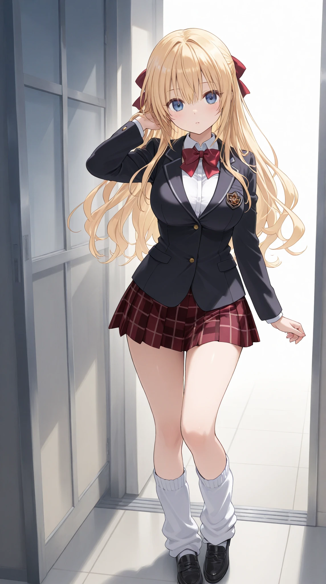 masterpiece, best quality, 1girl, solo, saotome mary, twintails, blonde hair, brown eyes, <lora:Kizuki - Kakegurui Saotome Mary LoRA:0.5>, evil smile, full body