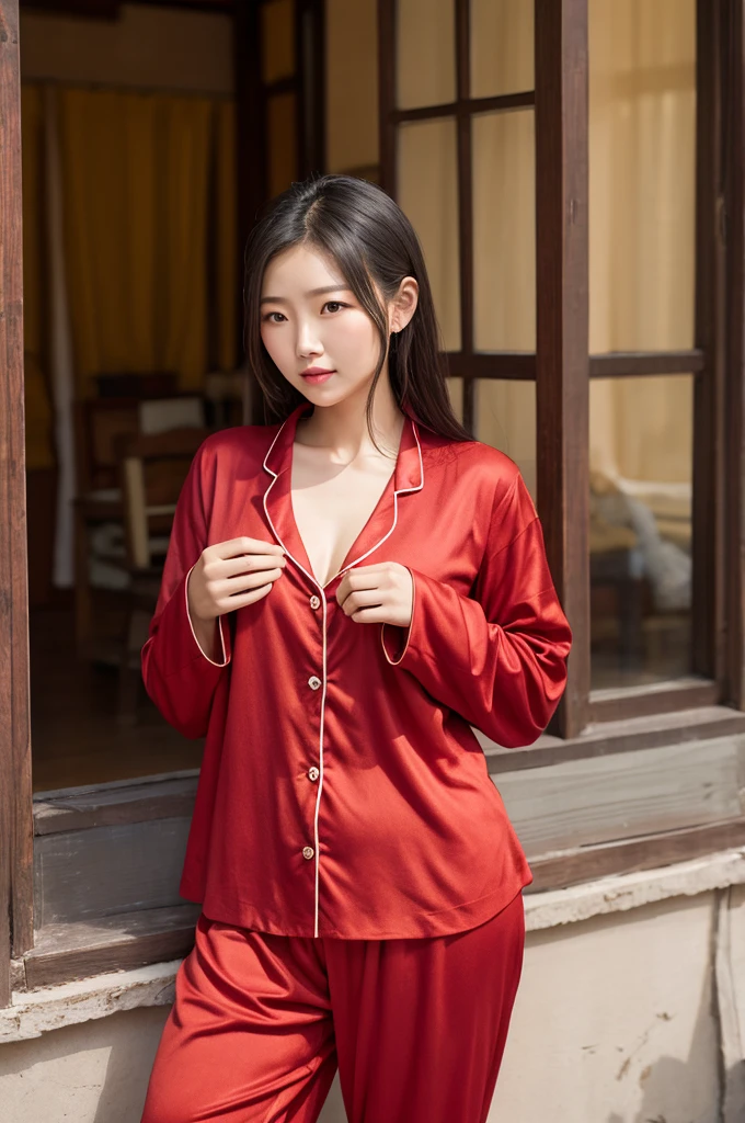 1 girl、alone、masterpiece,highest quality,High resolution,Very detailed, Earrings,Big cleavage、,
Cute pose、(((Open your mouth wide))), (Cute little devil smile:1.2),
((Hair Color:random:1.5, Layered Color))),
(((Accurate 5-finger)))、Accurate human body、Perfect human body、((Captivating smile ))、
Beautiful and lustrous short hair、(((Big Breasts:1.2))),
(((All of these pajamas are made of super fluffy fleece material:1.8, zetai ryoiki, All of these pajamas are made of super fluffy fleece material Mini shorts:1.3, Thick white horizontal stripes))),
(Love hotel bedroom:1.5, Dark Room:1.5)、indoor、Detailed Background、