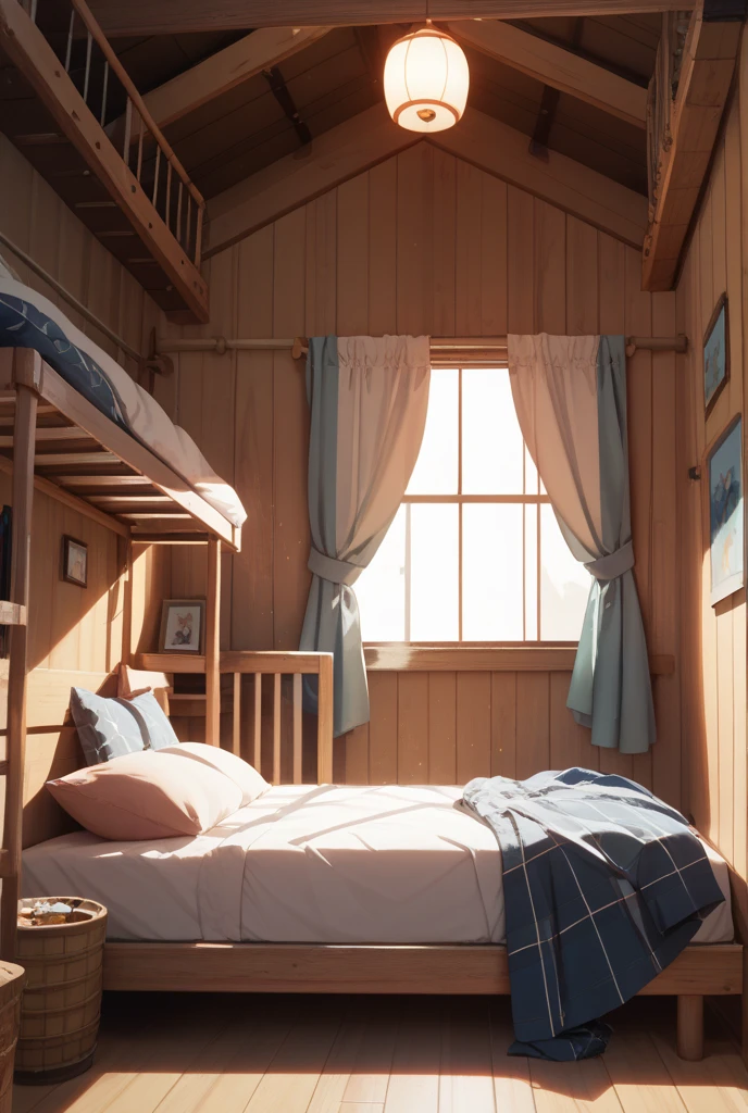 A  about 4 years old with a small bear stuffed animal and alone in a wooden house 