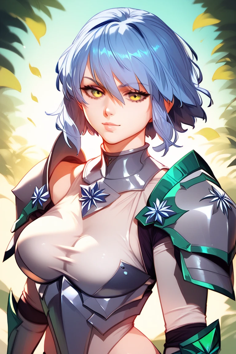 "(masterpiece:1.1), best quality, NSFW,
1girl, (80s anime style:1.3), (eyelashes:1.5), (loli:1.2),
(intricate high detailed body:1.2),
(aqua hair:1.1), (blunt bangs:1.1), (short hair:1.1), (holy hat:1.2),
green eyes, (red lip stick:1.3),
(pale skin:1.3), (huge breasts:1.1),
(shy:1.2), (blush:1.1), open mouth,
(see-through cloth leotard armor:1.2),
(knight armor, armored boots:1.2), (belts:1.1), (hoop earrings:1.1), gauntlets,
standing,
(upper body, cowboy shot, looking at viewer, from front:1.1),
(daytime, grassland, outdoors:1.2)"