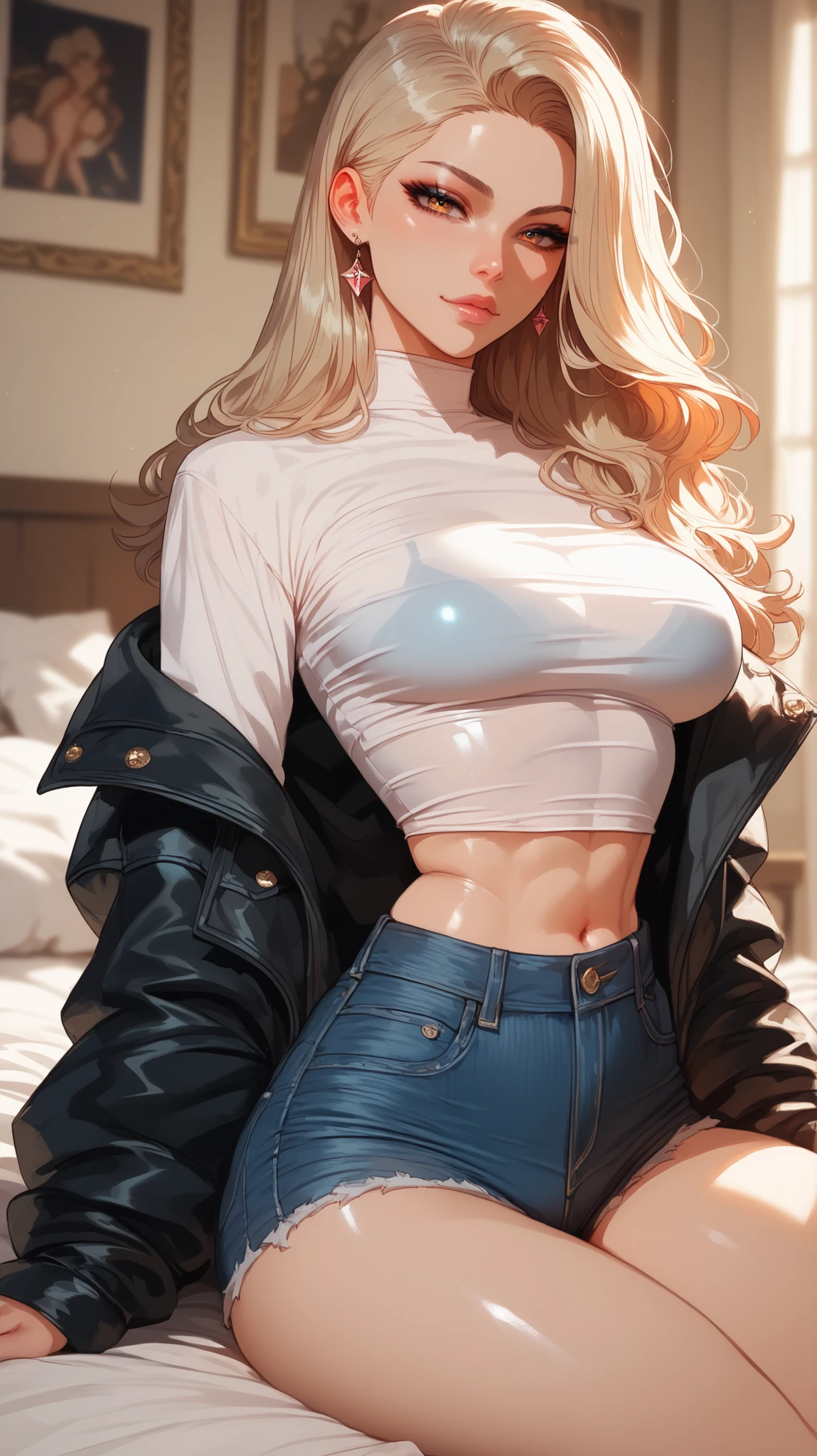 ((Best Quality, 8K, Masterpiece: 1.3)), attractive American woman in sheer sexy lingerie Sharp: 1.2, Perfect Body Beauty: 1.4, Slim Abs: 1.2, Long Wavy Hair, ((Large Breasts: 1.2)), Cleavage, (Thin White Unbutton Oversized Shirt: 1.1) drifting
Pov
Laughing
Fullbody 
(Sparkles)
(Rainbows)