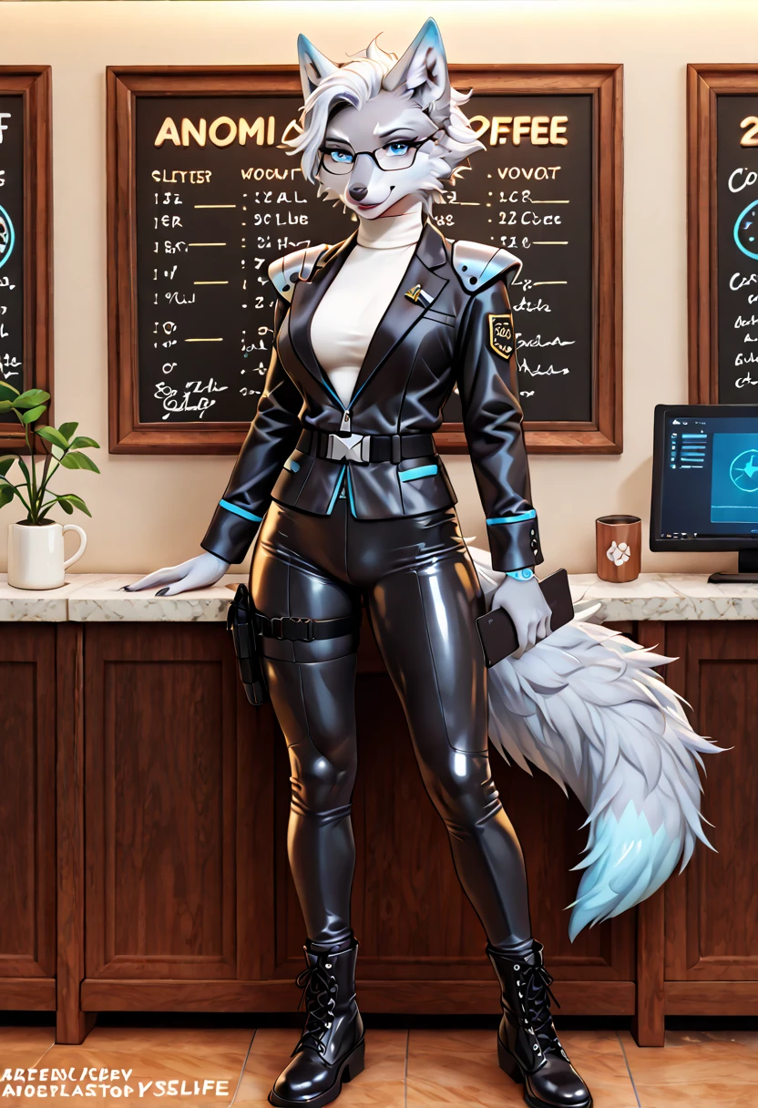((((SFW)))), carreguei o e621, lindo e detalhado,mulher (((female))) ((antropo)) hiena, Ross Tran, por Ruan Jia, por Zaush, por Foxovh, cinematic lighting, sedutor, hiena, coxas, (peito enorme), full body view, (antropo, pele fofa, foco do personagem:1.1), 1 garota, cachorro antropo, pele do corpo, rabo de cachorro, Sozinho, medium breasts, (coxas grossas), curvado, (azul,Preto e branco colors_roupas) focar em , biki big sexy mom sensual mom , (heart-shaped pupils), sensual, sedutor, se apaixone garota, juridical, bonitinho, cara de safada, , grande show de halo , Cabelo preto com mechas azuis. garota samurai dentro da bunda, Uniforme sensual , com a camisa encharcada , Visible saliva offering to breasts and partial sex clothes ((She's showing off her sensuality) ( colar azul.) hottest 1st position for blue eyes sexy naughty face comfortable anime style cartoon style squirrel ears with blue hair ponytail , desenho digital e cidade colorida ao fundo, sexual expression.) (roupas colors: azul, Preto e branco) (sensual roupas), arte digital, sexual position, corada, formato ampulheta, cauda peluda