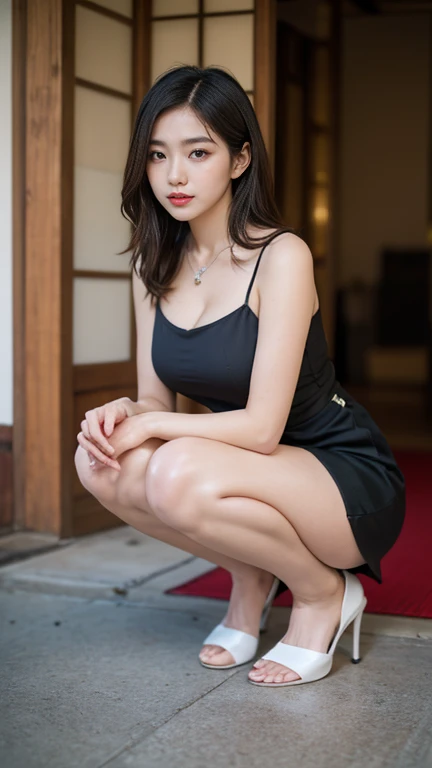 (masterpiece, 16k,8k,4K ,Super detailed:1.1),(Beautiful Face:1.1),(One girl:1.1),Age 25, (Top model body:1.1), (The body is slim:1.5), Perfect Legs, (Lifting Jewelry:1.3),(urination:1.5),(Embarrassing:1.3), Provocative (SEXY GRAY DRESS:1.5), Sexy stiletto heels, High heels, pantyhose, long hair brunette girl, Peeing on your own, Wet clothes, A face that can't stand peeing, Desperately getting wet, Pee despair pose, Her body can't hold the pee and she wets herself. She wets herself in the middle of the road in a super desperate situation., Pee running down her legs, stand up, Hyper pee desperate face, Big pee pool,Slim body,big breasts,Big Ass,