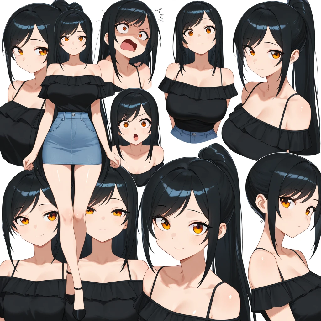 Affordable design, Clear lines, High sharpness, (best quality,4k,Perfectly sharp,Ultrafine,high resolution,masterpiece:1.2), Perfect anatomical structure:1.5, Official Art, Illustrations that tell stories, (White background:0. 9)、Body Positivity、Various body expressions、(Random and mysterious poses))、perfect beauty、Perfect beautiful face、(it's very windy)、Rich expression、Dynamic Synthesis、Golden Ratio Composition、colorful、((color々Different angles and perspectives))、Anime drawings、((Break stereotypes))、 Radiant Skin、(Natural Beauty)、Bangs、Long straight hair、(Soft, flowing hair)、(Rural)、outdoor、((nostalgic vibes))、((Play and worry-free))、(Diverse roles)、((Beautiful posture))、(Sunny atmosphere)、(vivid color)、shorts、Brown hair、A faint smile、 ((emotion))、Bangs、natural reaction、Summer Clothing、(Ponytail)、(6So small)、Rural、((fetishism))、show your thighs、Gale、Energetic pose、Smiling among the hydrangeas、belly button、