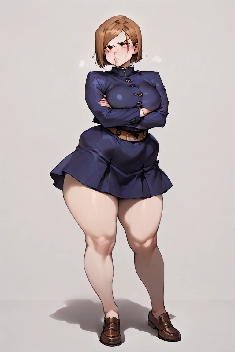 ((mature)), Kasumi Yoshizawa has become a mature woman, Realistic denim texture, chubby upper body but small breasts, dskasumi, red hair, long hair, ponytail, red eyes, hair bow, 1girl, solo, ((height 150cm)), thick thighs, Bow legs, Beautiful face but chubby face, Chubby kasumi yoshizawa, Hands on hips, Stand up straight, ((Full body)), (low head 1.5), A little chubby body type and small breasts, masterpiece, tight denim pants, ((small breasts)), (thick legs), Full body+, Solo, Swollen face, 1 woman, navy blue Denim pants, thick thighs, low rise navy blue denim pants, solo, simple background, masterpiece, best quality, A chubby figure that seems real, smile, Middle-aged obesity, (((Wearing a stylish coat))), (big ass), Stylish outfit,
red ribbon
outdoors, park, trees, dappled sunlight, depth of field, cinematic, game cg, official art, masterpiece, best quality