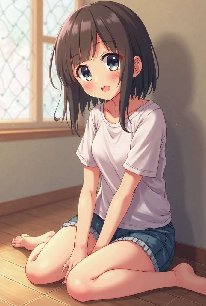animemanga girl sitting on the floor with her legs crossed, heroines 👀 :8, attractive animemanga girl, anime moe art style, Anime visual image of a cute girl, young animemanga girl, cute animemanga girl, mao, inca, Makoto Shinkai and Artgerm, (animemanga girl), Kantai Series Style , prty animemanga girl, an animemanga girl, portrait animemanga girl