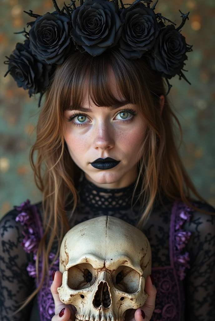 Young beautiful girl, Emma Myers, American, SOFT SMILING FACE, HAVE A BROWN HAIR, wears a old work cap, wears old-fashioned clothes, 19th century, poverty-stricken clothes, old torn clothes, 19th century period clothing, holding a bouquet, standing before her grandparents' tombstones, cemetery background, dark cities background, night time, midnight background.
The Smiling and widely mouth laughing Skeleton Woman from Bloodborne.
A black-haired girl wields the Heavy Thrusting SCYTHES and equip the SHOTGUNS from within the Elden Ring in a reverse grip.
Blooded Background.
((((Closer Face,Detailed,Two Sides,Left,Good,Right,Evil,Armies of Deads, Skeletons))))
The Monstrously Cannibalism Clockwork Flaming Lanterns from Bloodborne. The Monstrously Cannibalism Clockwork Thorny Wheels Robot Droid Nun and Knights From Bloodborne.
a close up symmetrical portrait of a cyberpunk gangster, biomechanical, mshn robot, splashes of orange red, hyper realistic, intricate design, (insanely detailed:1.4), (extremely fine details:1.35), Extremely sharp lines, steel, cinematic lighting, Photorealistic, a detailed painting by Ayami Kojima and Lilia Alvarado, (best quality, high quality, absurdres, intricate detail, masterpiece, cinematic), highly detailed, motion blur, film grain, noise, lens effects,
