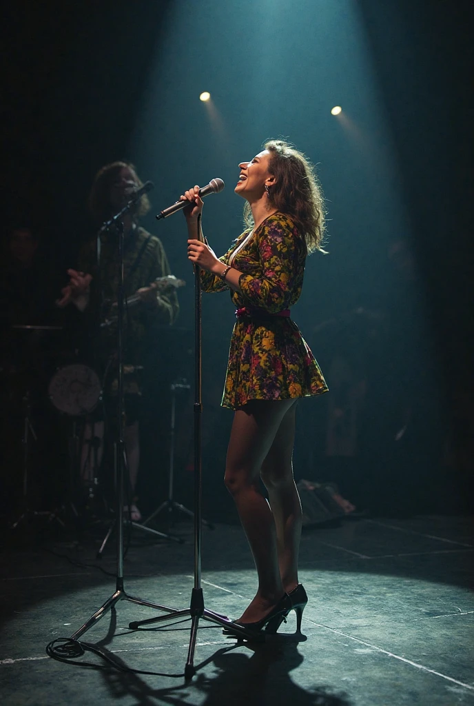 8k, RAW photo, best quality, masterpiece,realistic, photo-realistic, HDR, a professional singer, performing live on international stages, captivating audiences