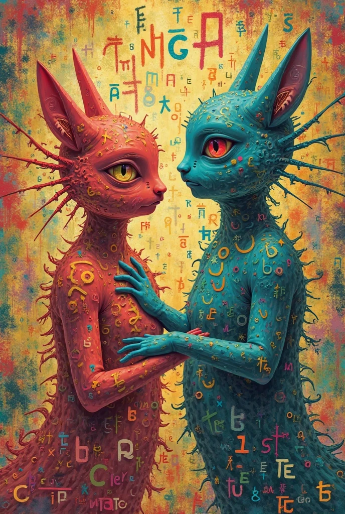 theory of evolution, psychedelic art, bad trip