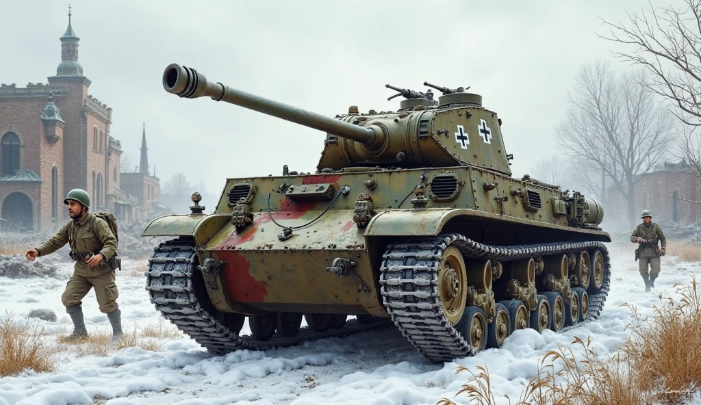 8k_wallpaper,photo,realistic,real,best quality,highly detailed,masterpiece,ultra-detailed,illustration,wallpaper,incredibly_absurdres,extremely detailed,1908,dark,fog, rain,wind, A photo of a pzkpfw4 tank firing a gun while advancing in muddy terrain, raising a cloud of dust,tank use a 75mm KwK 40 L/42 gun, soldier,Dugouts,Shrapnel,Entrenchments, Swampy,forest,explosion ,fire,fire smoke explosion broken tank in background, <lora:pzkpfw4_v2:0.8>, (pzkfw), tank ((short)) single barrel, 1 barrel