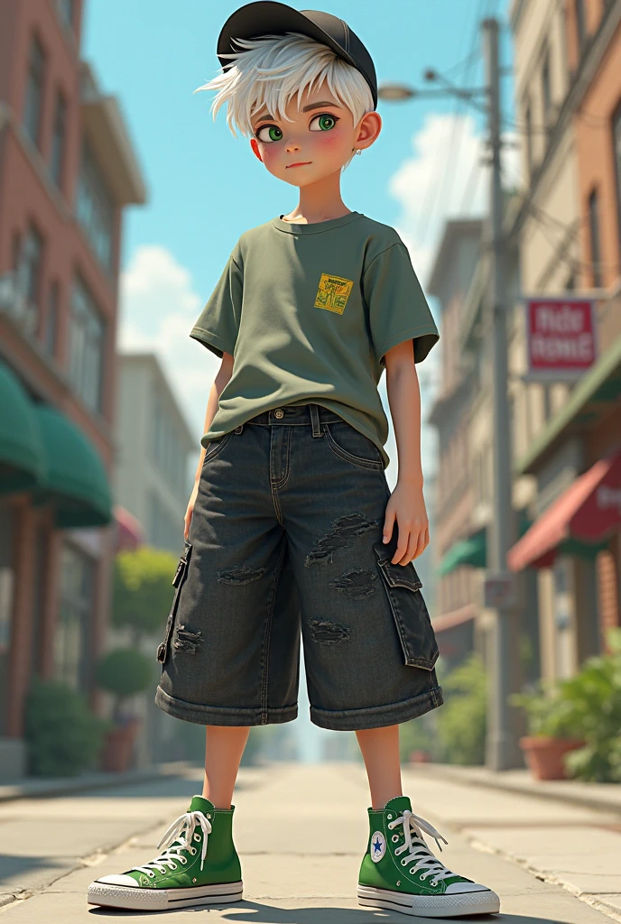 Funny little boy full body, 3d rendering, 8K, handsome, sunlight, shadow. Wear cute children's clothing
