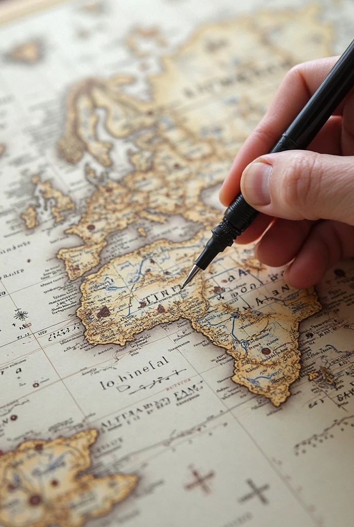 [Opening shot of a vintage world map, with pins on various Cold War hotspots.]