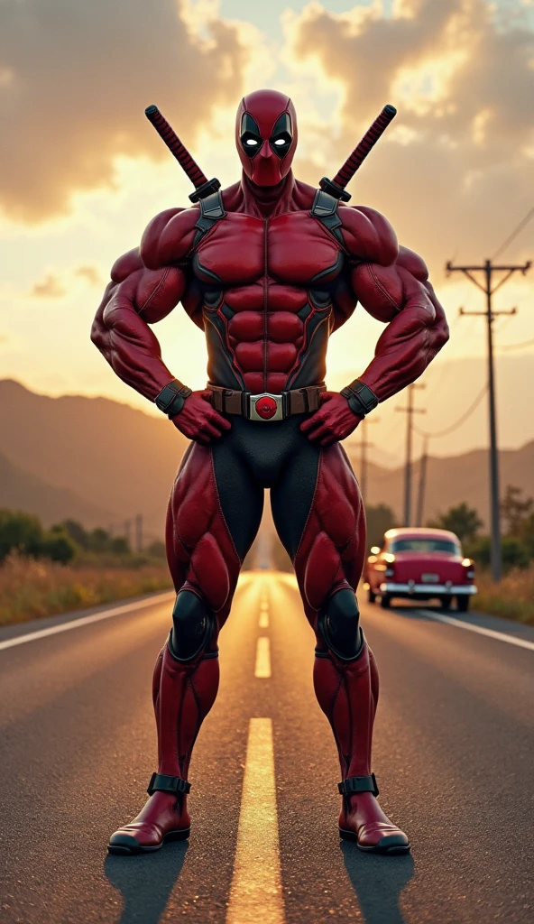 A tall, muscular man 2 meters tall opened his mouth and shouted.,giant police,character design(生化危机 - Chris Redfield,Chris Redfield)Wearing a shiny burgundy wetsuit,High leather texture,Regular symmetrical texture pattern,Standing alone in the ruins of the city in the open air, Bright sunlight shines on the body,expression sad,A hero with deep and charming pupils,heroic masculine pose,Tall and burly,musculous!Sexy and attractive leg muscles,tall, Burly, and strong, Wearing a shiny burgundy wetsuit, Super gain and cool, commission for high resolution, Big feet wearing dark black boots,Charming strong man,Bright sunlight shines on the body,Reflective and shiny