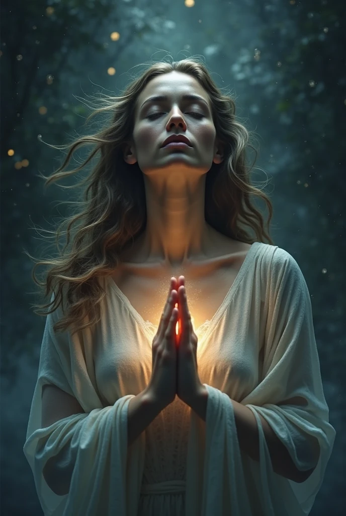 Person receiving the spirit of God in his interior