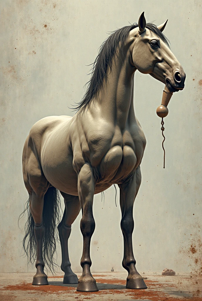 ((((equine, feral)))), ((((dildo sitting, penis in mouth, open mouth, oral)))), indoors, masterpiece, high quality, realistic, detailed background, ((((side view, anal, penis in mouth)))), ((((hyper, equine penis, stomach bulge, belly inflation, excessive cum, hyper balls)))), (((((penis in mouth)))))