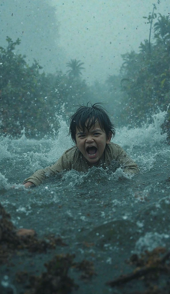flood and a child